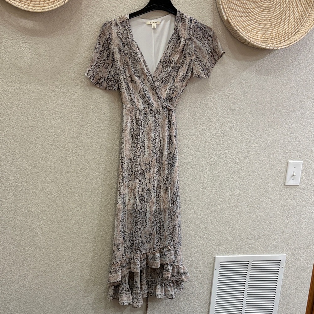 Miami Snake Print Midi Dress